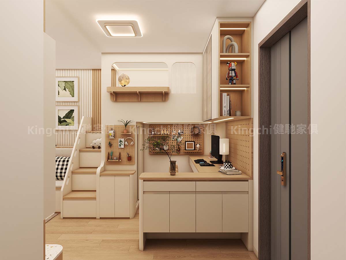 原木風格廳隔房-上床帶陽台超級有創意