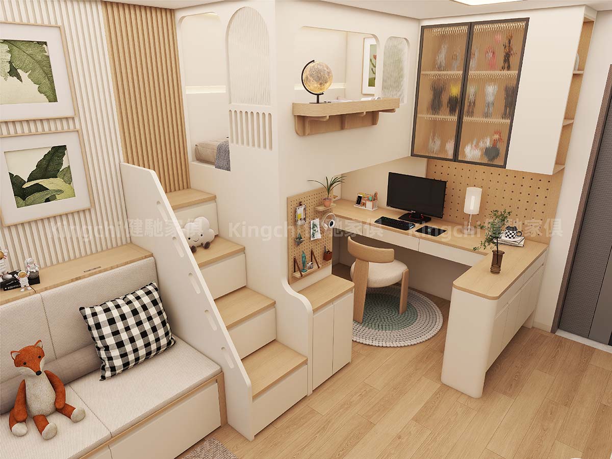 原木風格廳隔房-上床帶陽台超級有創意