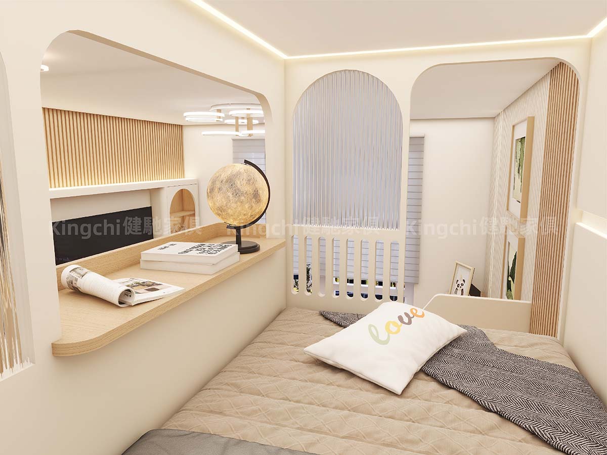 原木風格廳隔房-上床帶陽台超級有創意