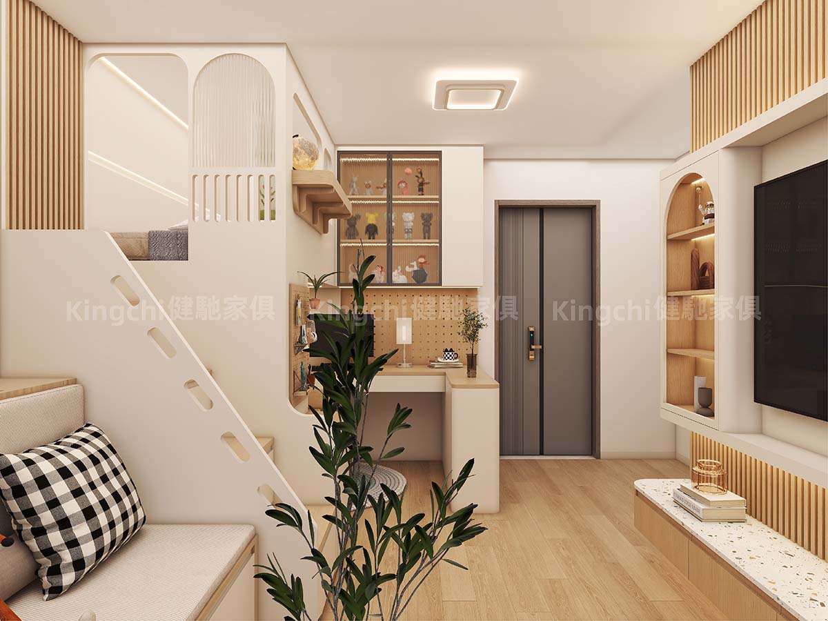 原木風格廳隔房-上床帶陽台超級有創意