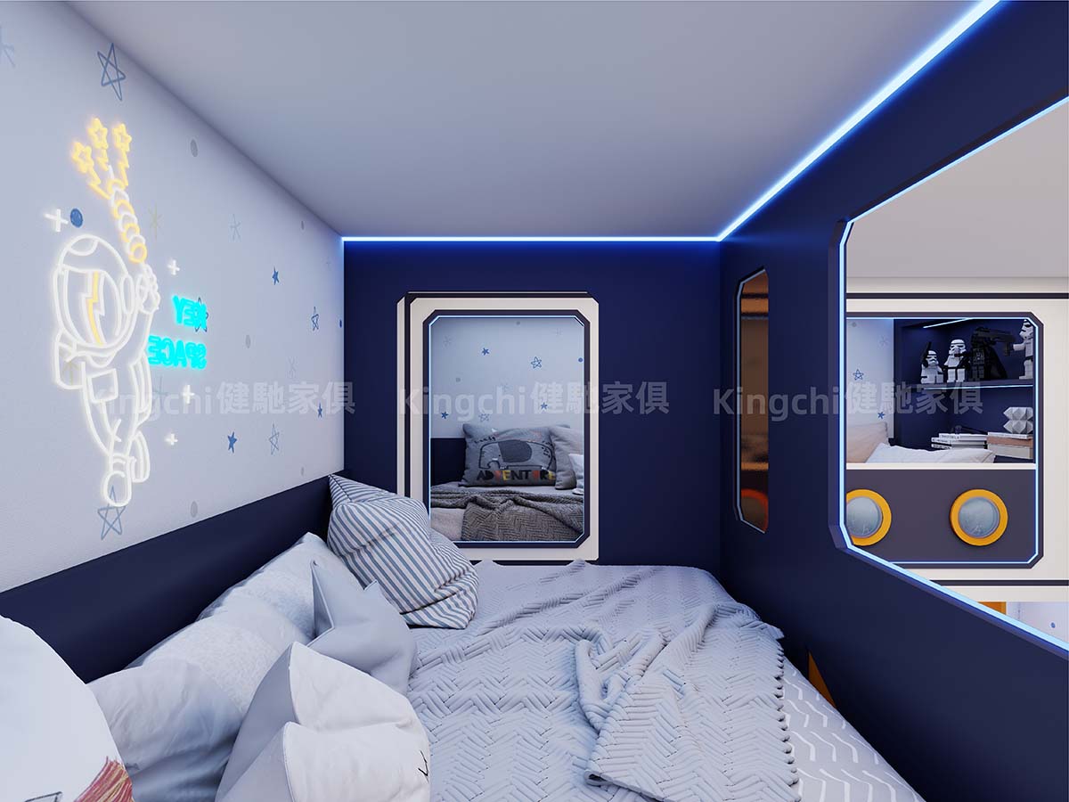 兒童房三床-滿足小朋友太空科幻夢