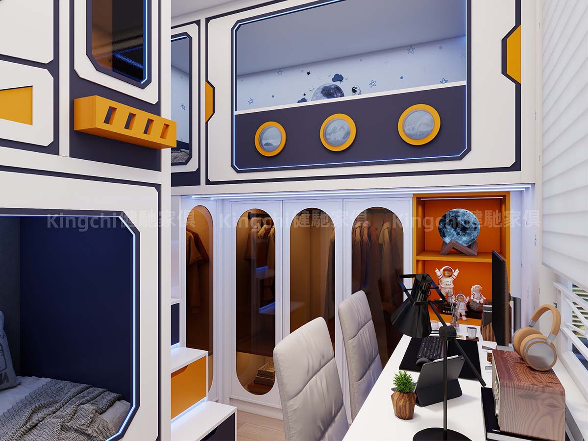 兒童房三床-滿足小朋友太空科幻夢