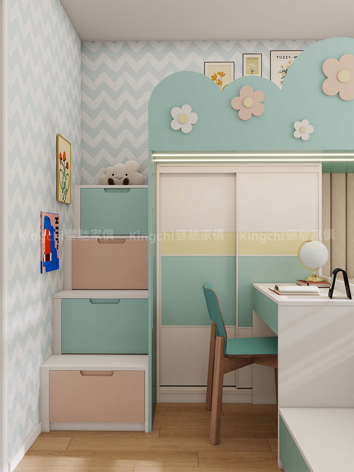 兒童房-起身做功課方便無得彈