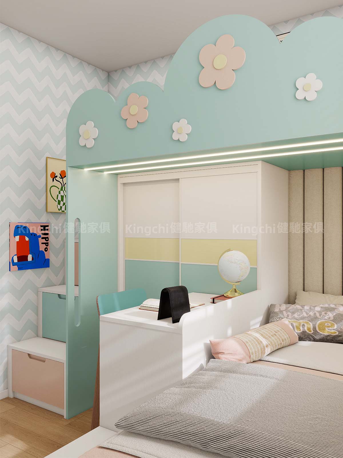 兒童房-起身做功課方便無得彈