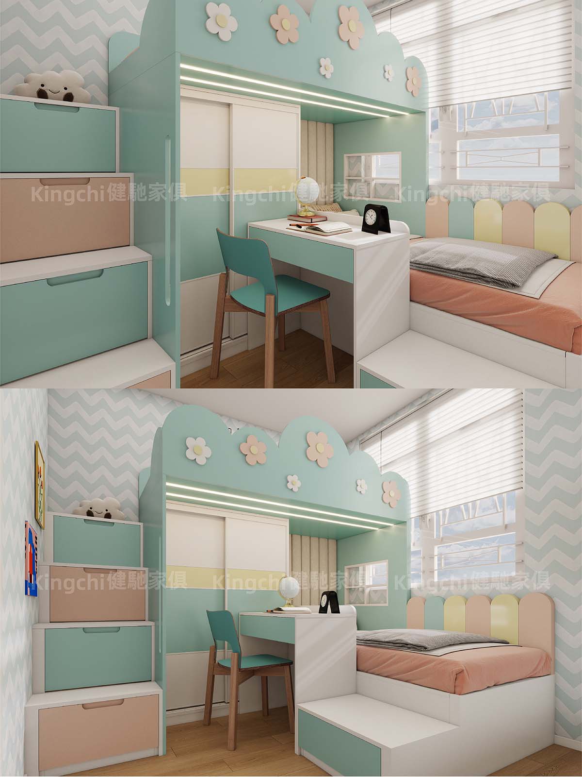 兒童房-起身做功課方便無得彈