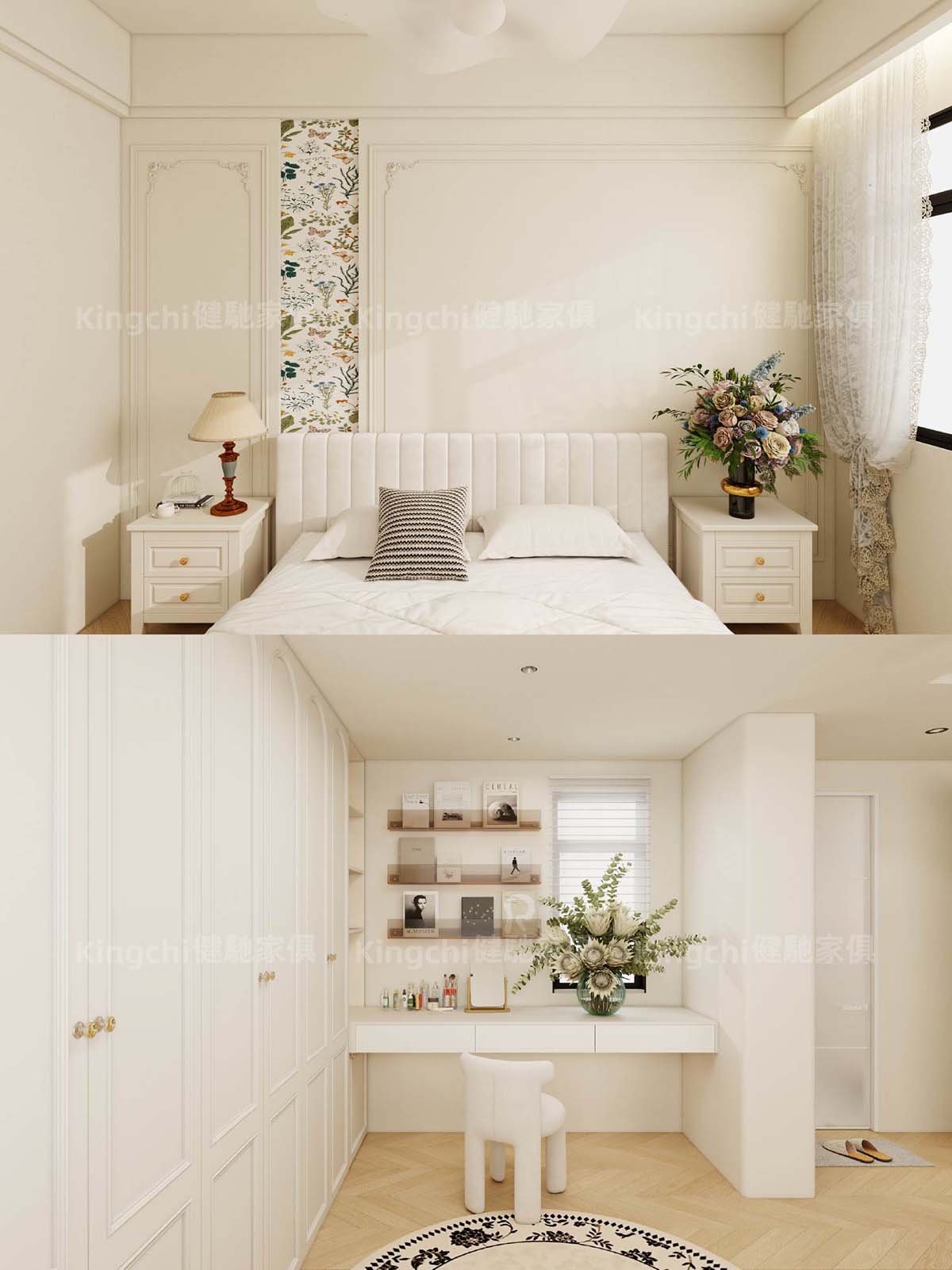 新加坡750尺轻法式四房HDB全屋设计