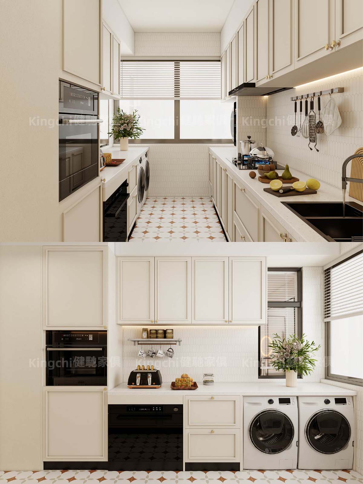 新加坡750尺轻法式四房HDB全屋设计