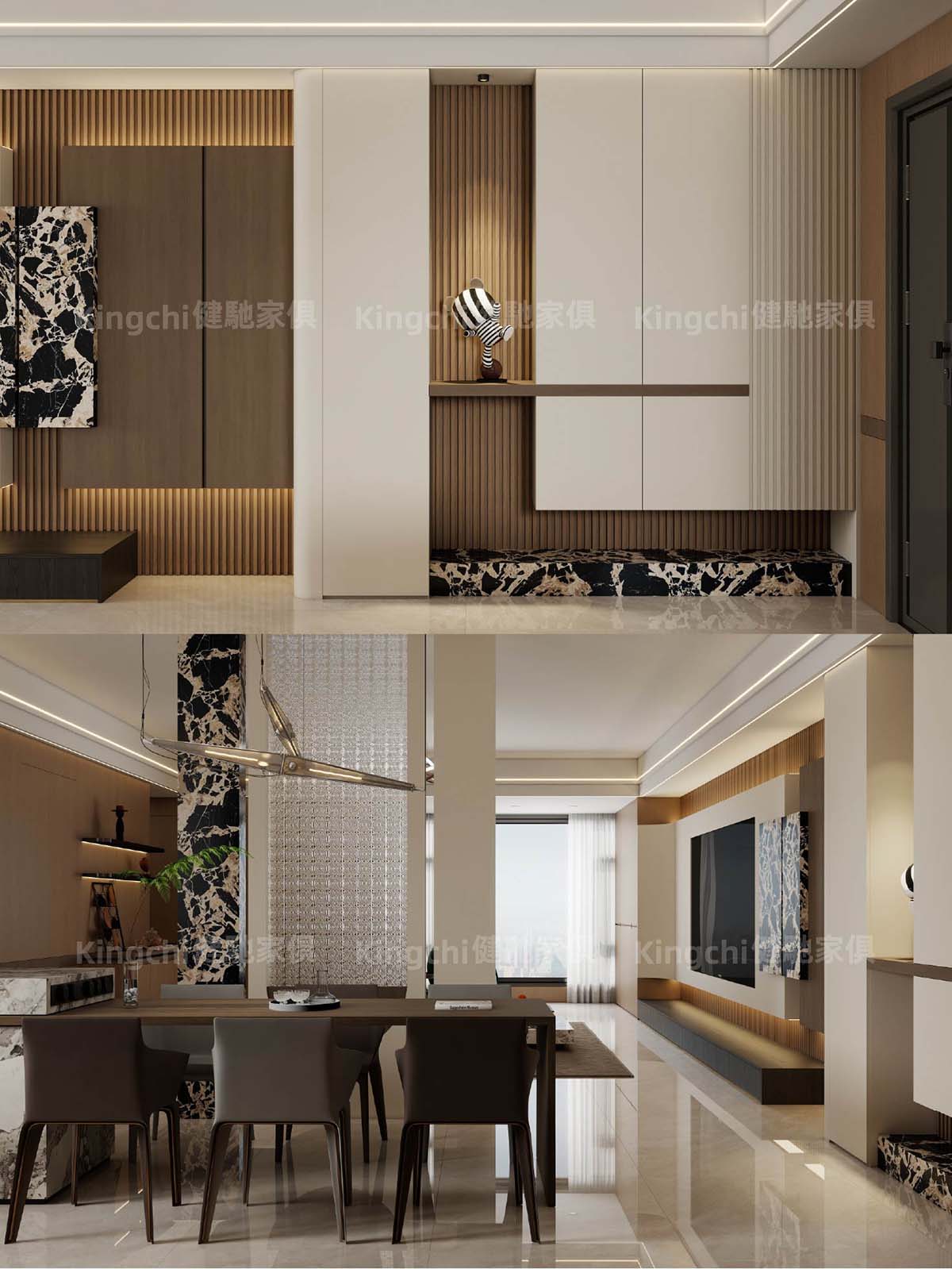 新加坡兀南四房HDB-1100尺全屋意式轻奢风