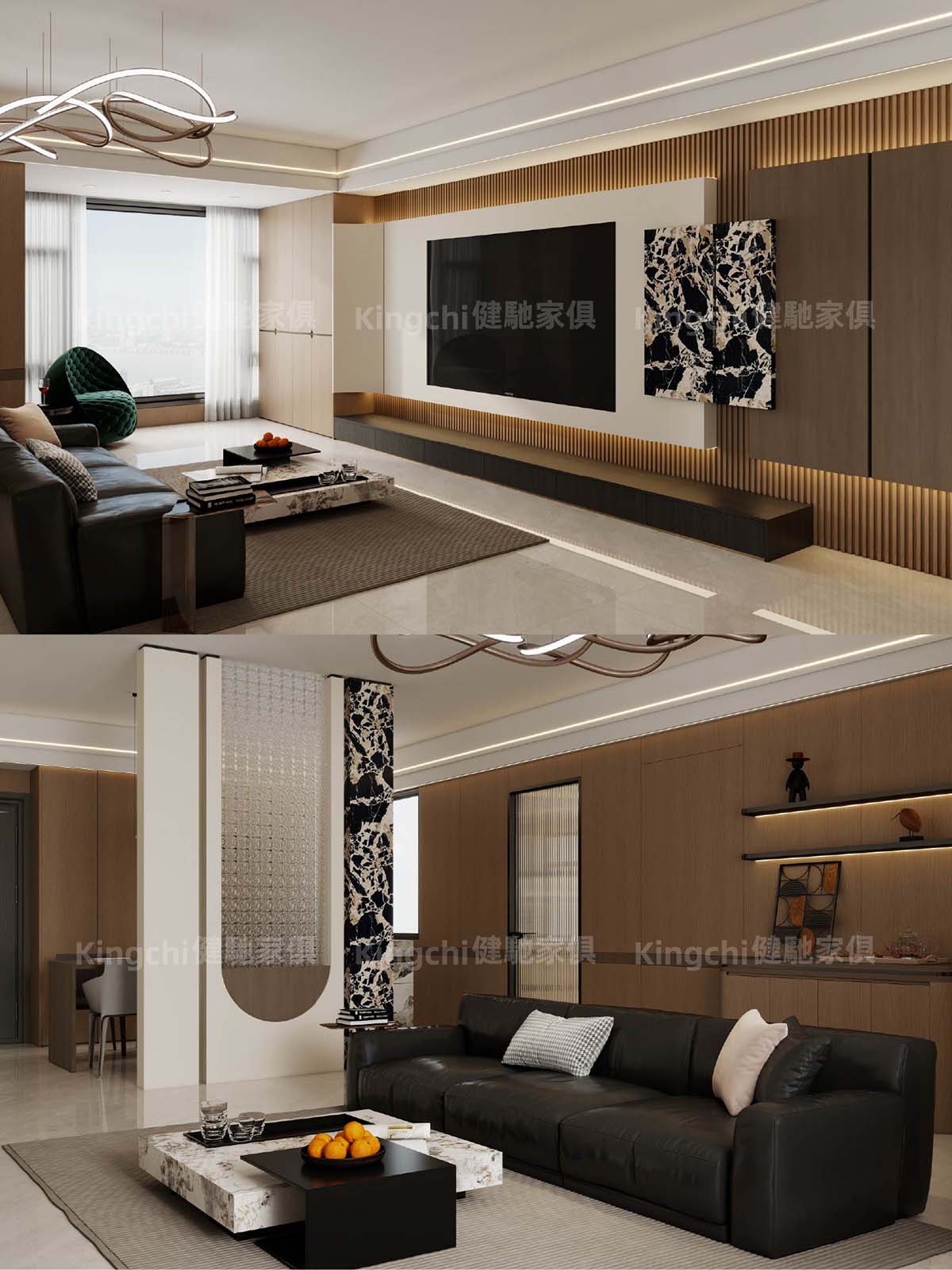 新加坡兀南四房HDB-1100尺全屋意式轻奢风