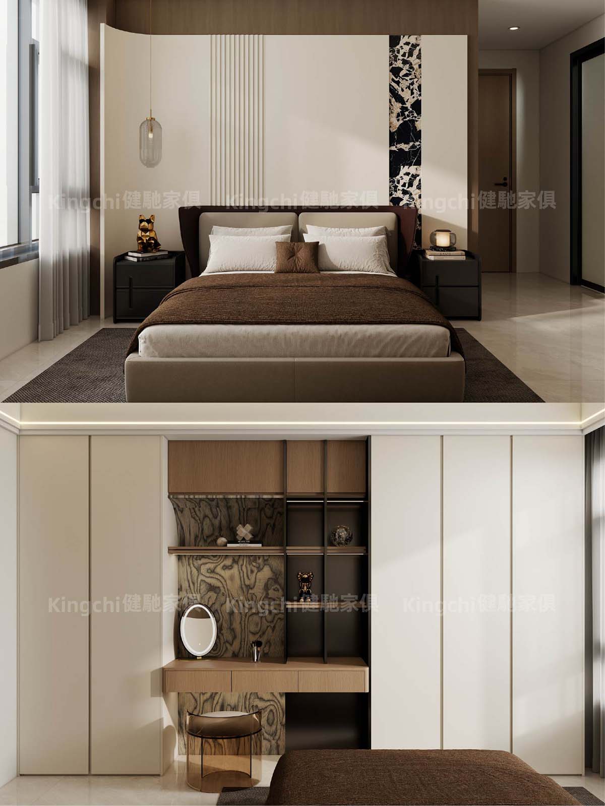 新加坡兀南四房HDB-1100尺全屋意式轻奢风