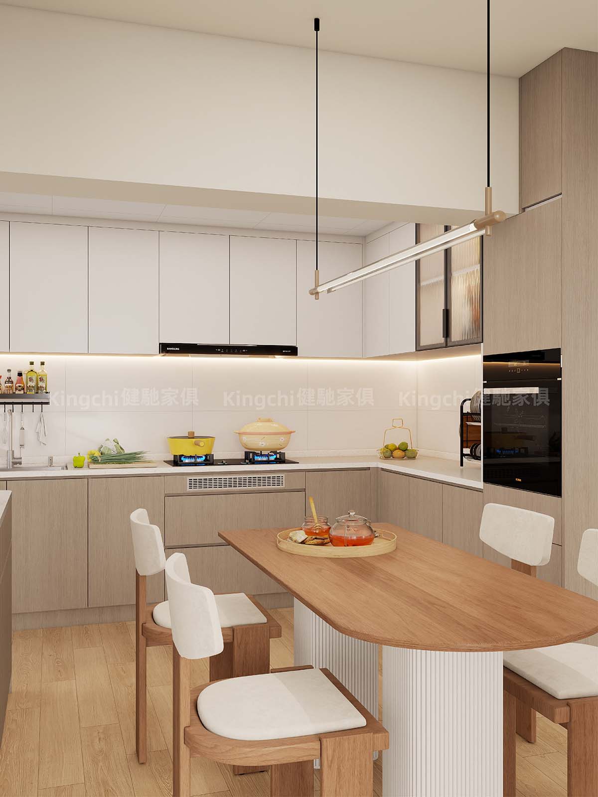 新加坡三房BTO户型-750呎原木风4-5人單位案例