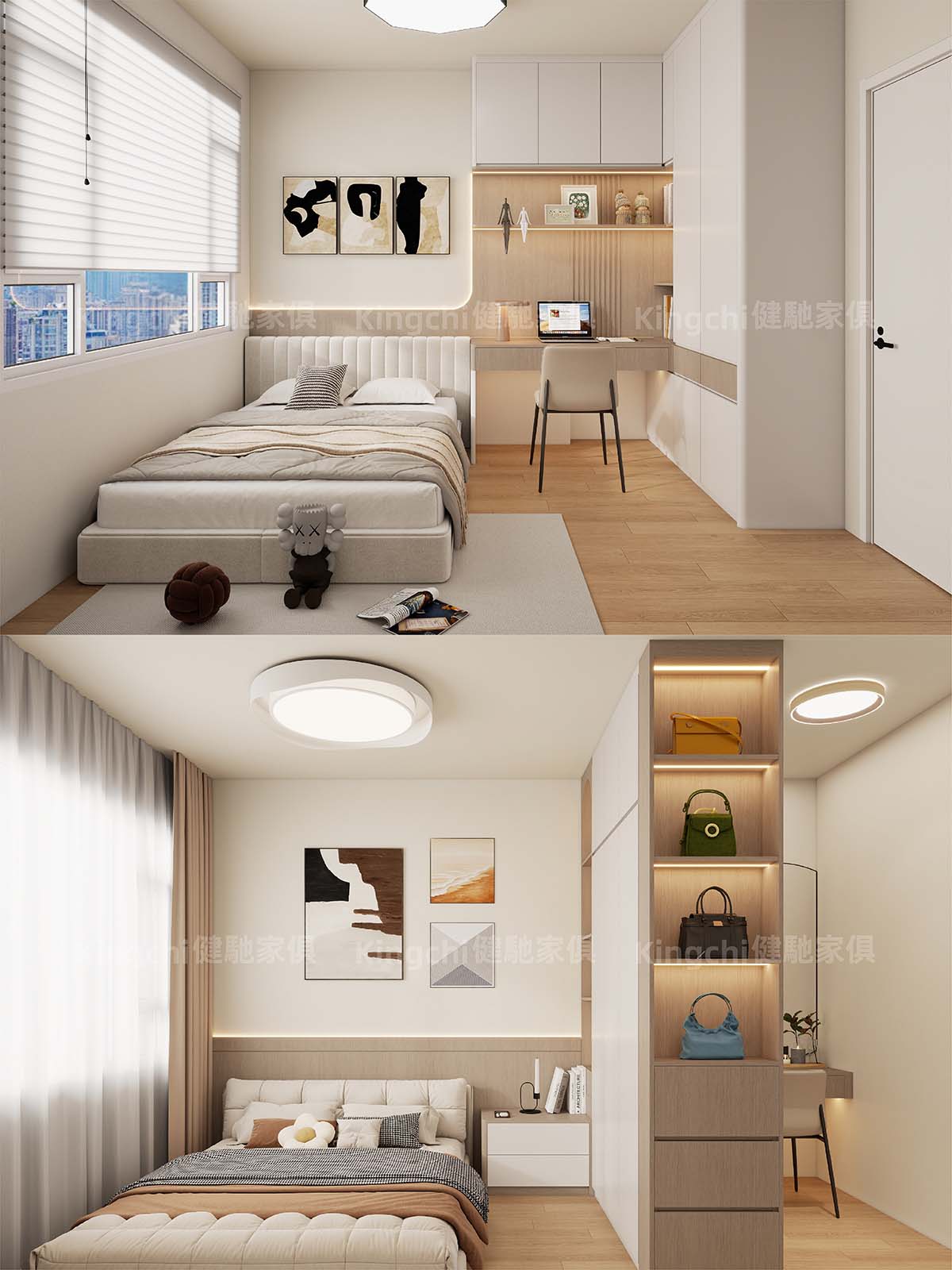 新加坡三房BTO户型-750呎原木风4-5人單位案例