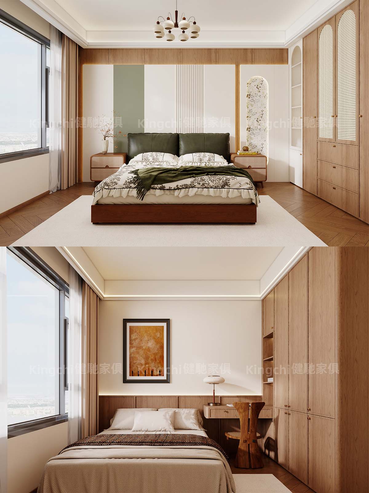 新加坡四房HDB-850尺中古原木风格全屋设计