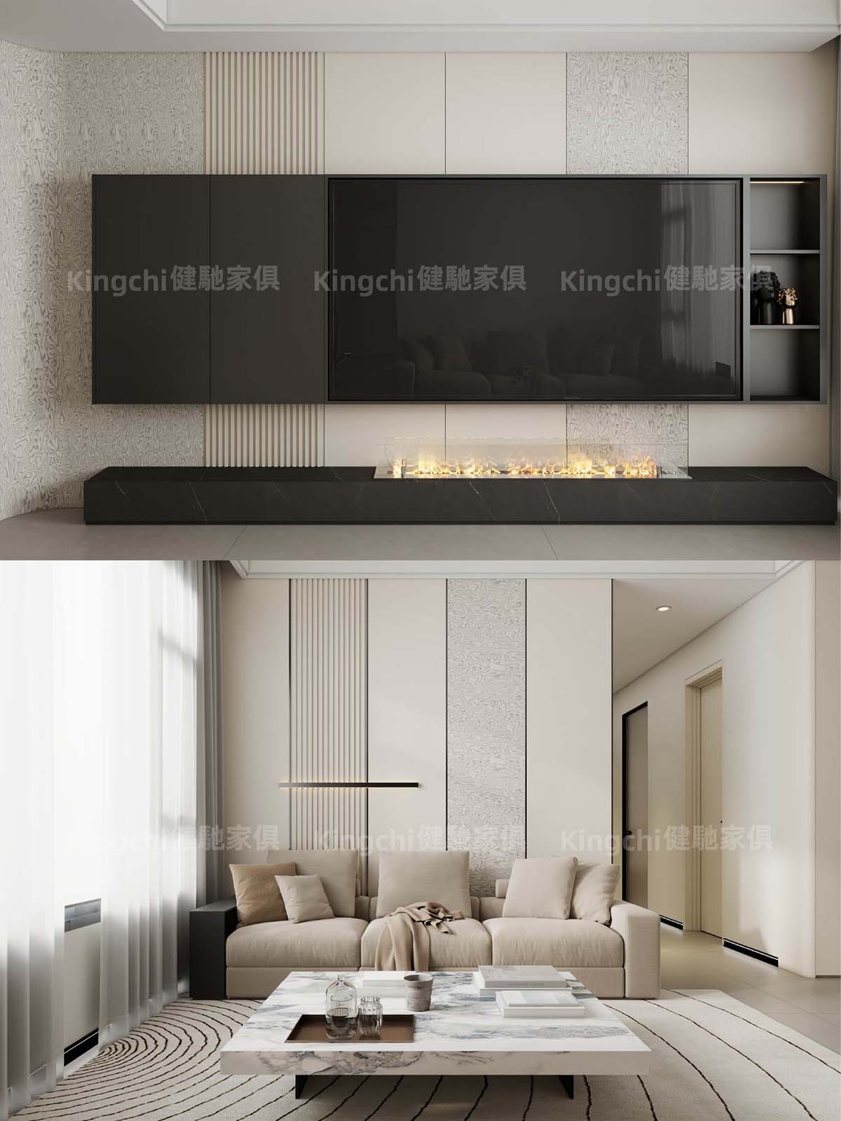 新加坡四房HDB-750尺现代黑白风设计