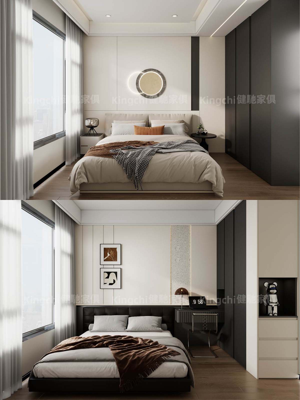 新加坡四房HDB-750尺现代黑白风设计