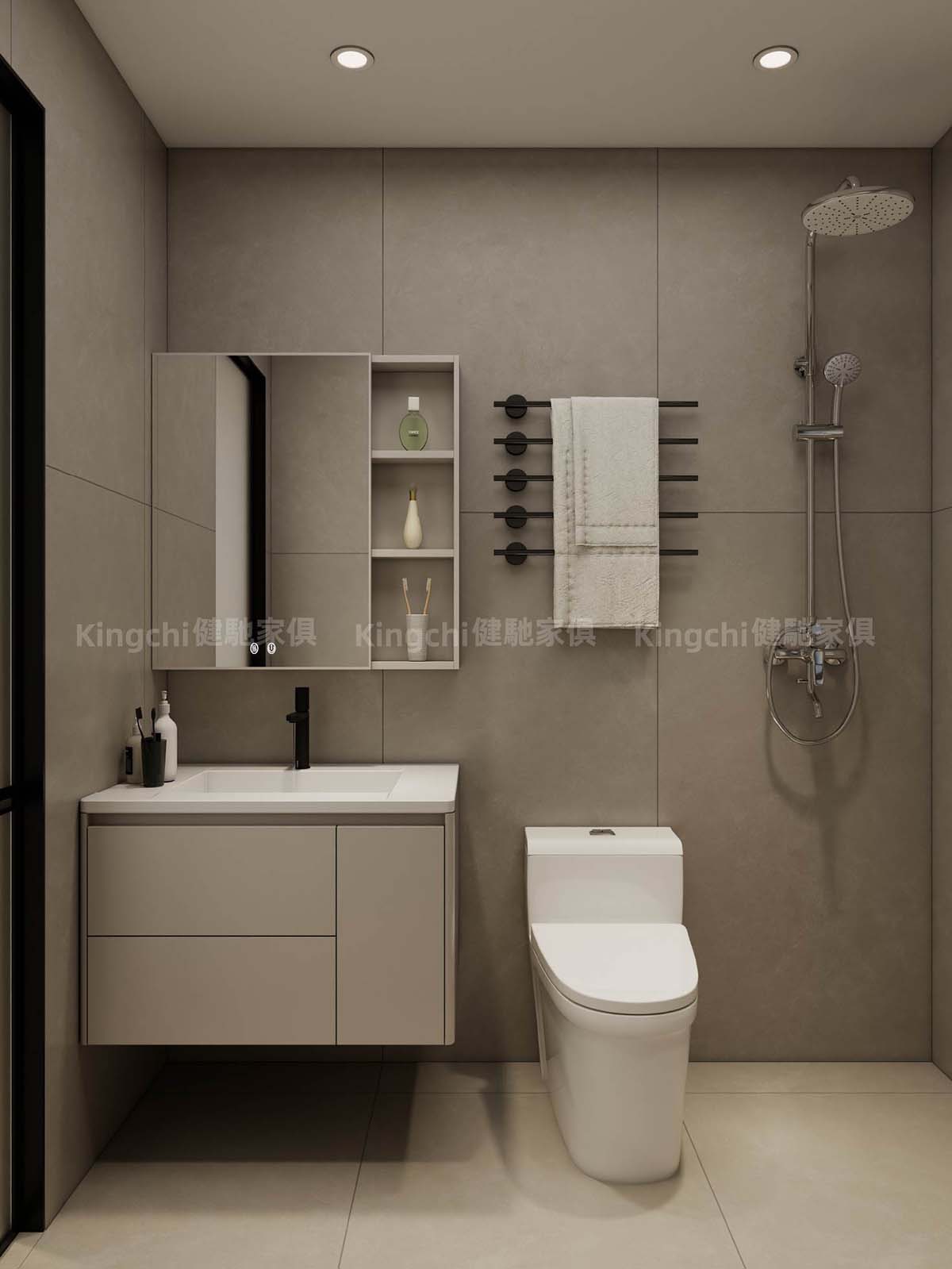 新加坡四房HDB-750尺现代黑白风设计