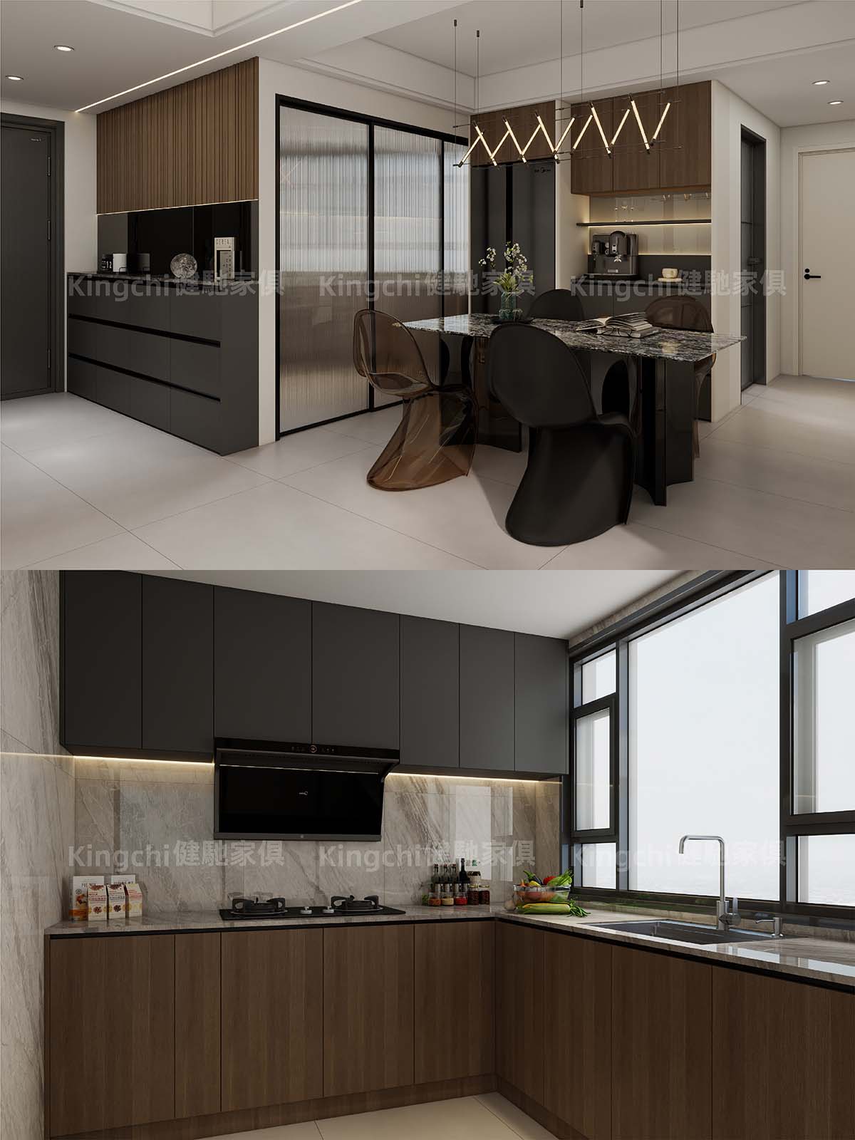 新加坡850尺四房HDB主打现代风格