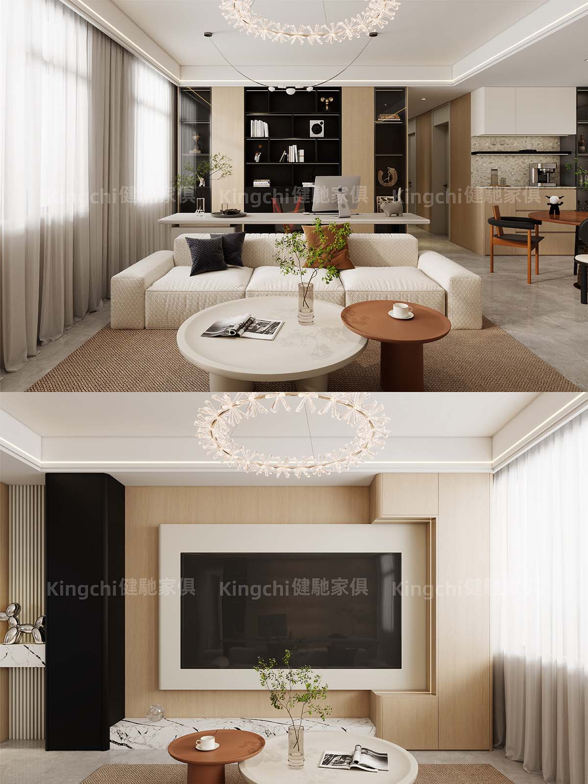 新加坡Tampines Quartz 950尺五房HDB主打现代简约风格