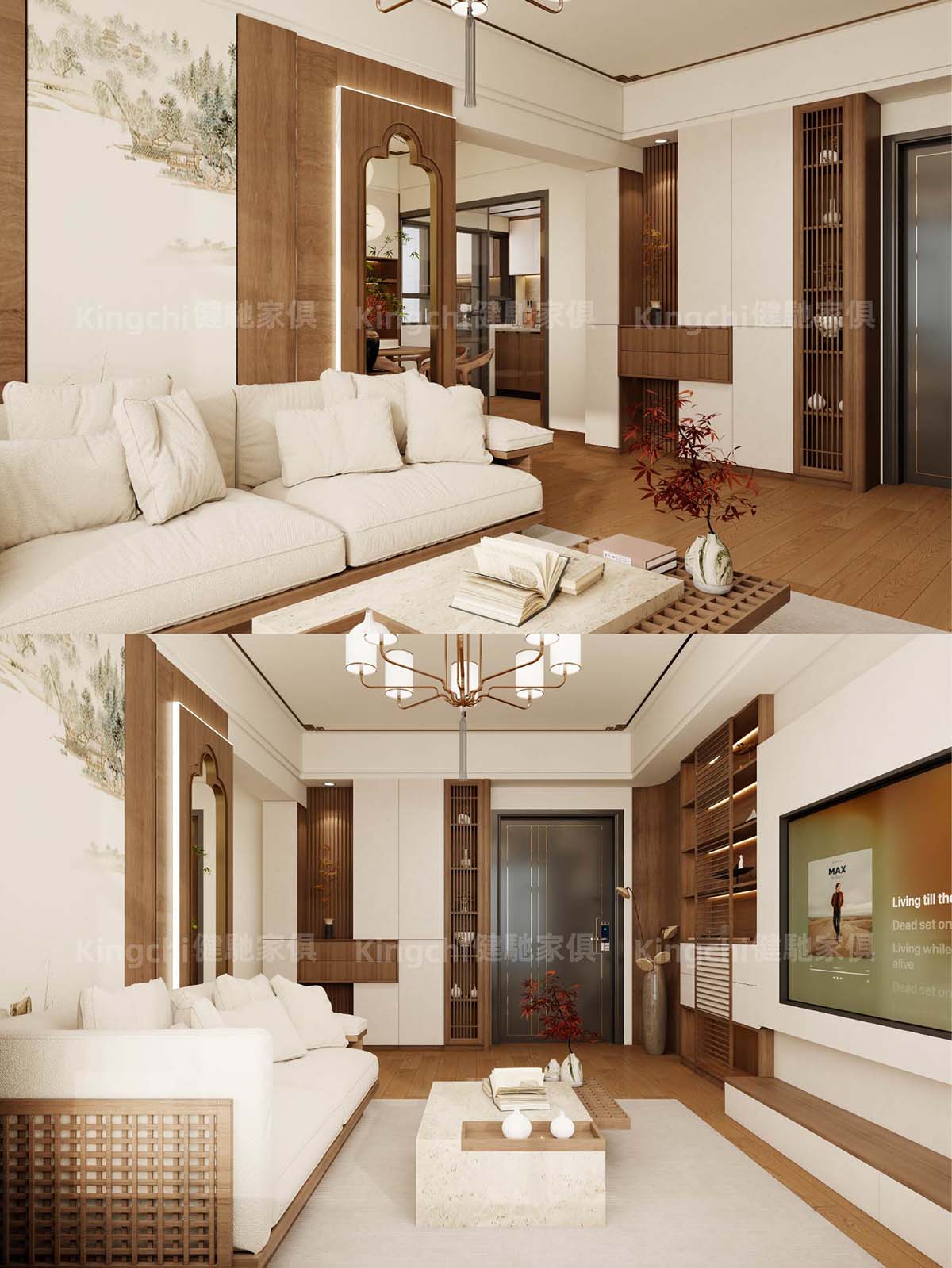 新加坡750尺四房HDB新中式风格全屋设计