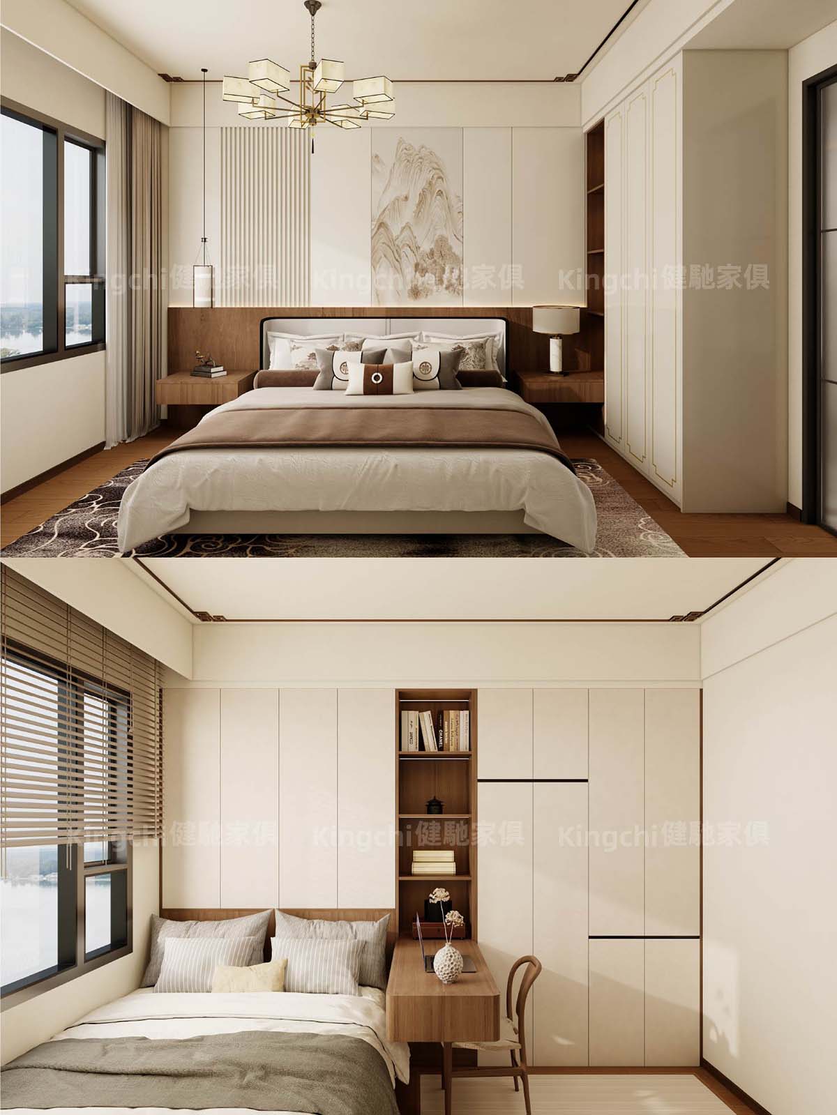 新加坡750尺四房HDB新中式风格全屋设计