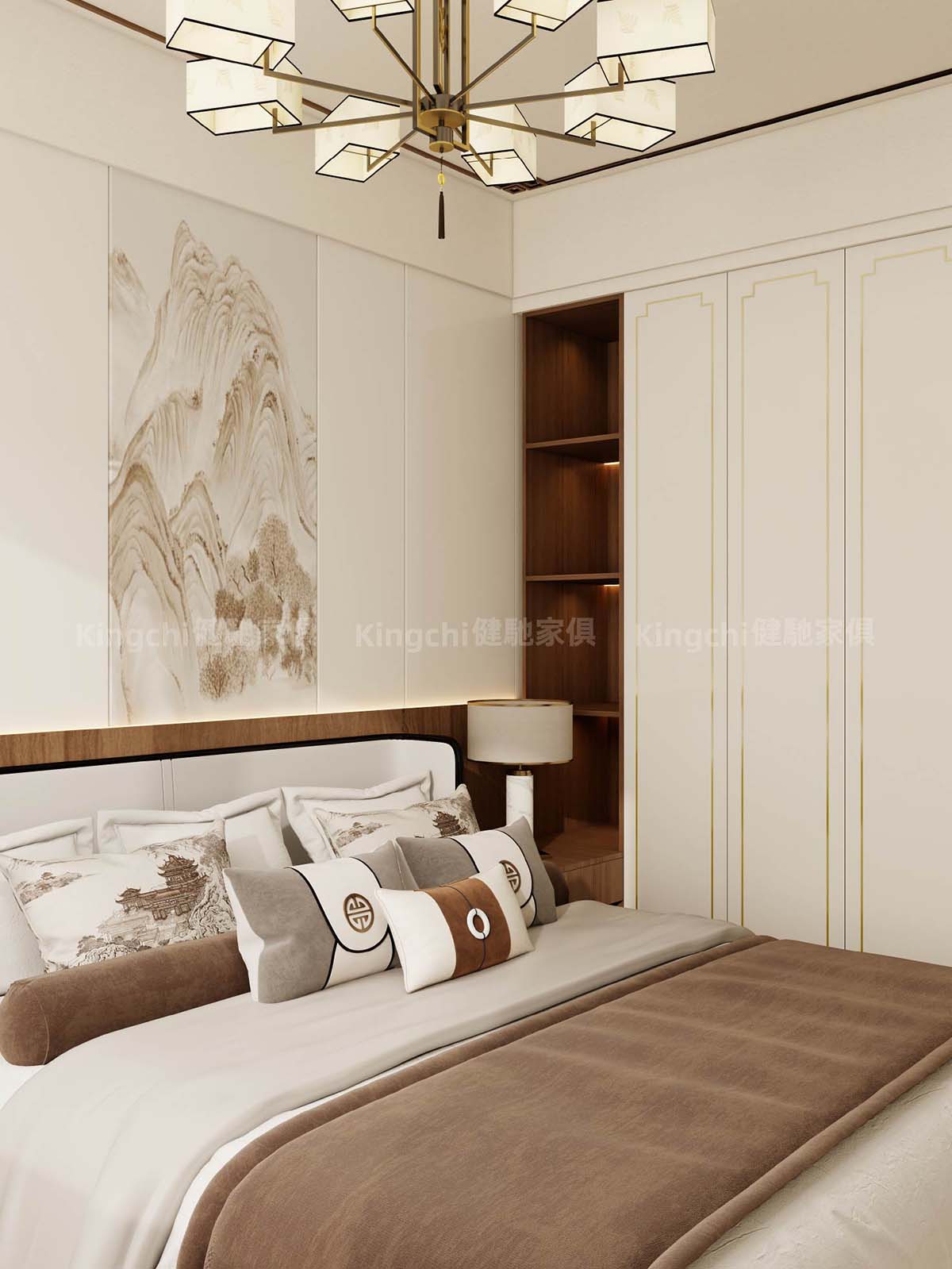 新加坡750尺四房HDB新中式风格全屋设计