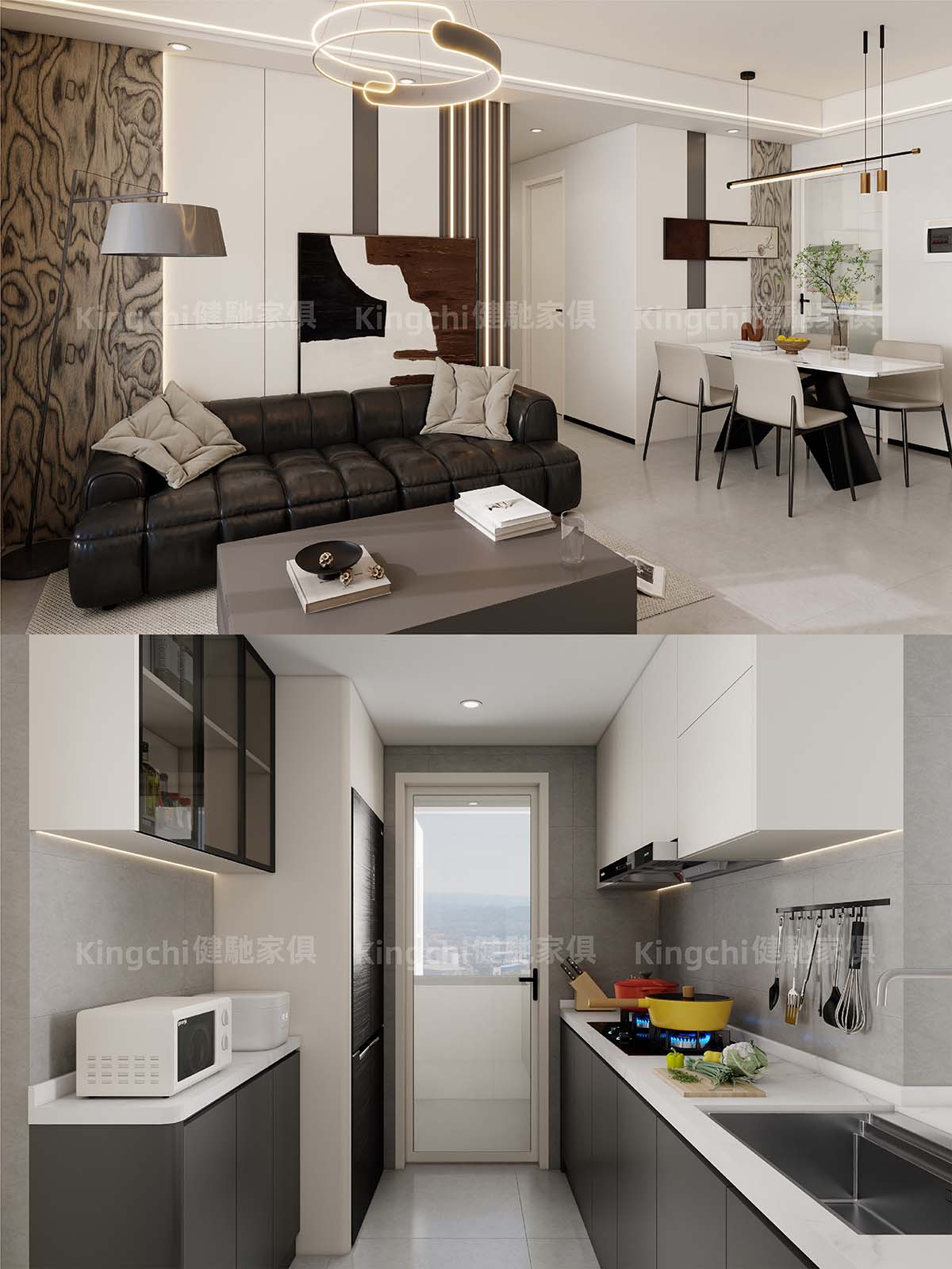 新加坡三房BTO户型750呎简约风4-5人单位案例