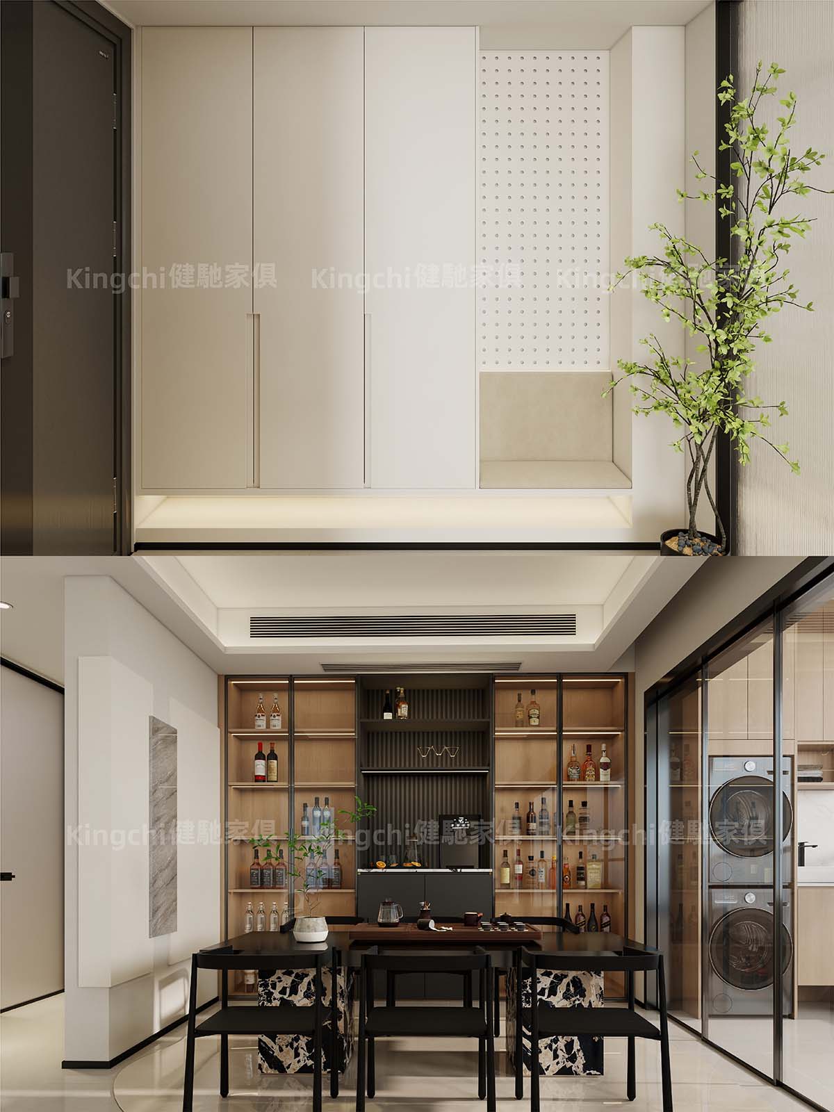 新加坡大恒1100尺四房 HDB全屋主打现代轻奢风格