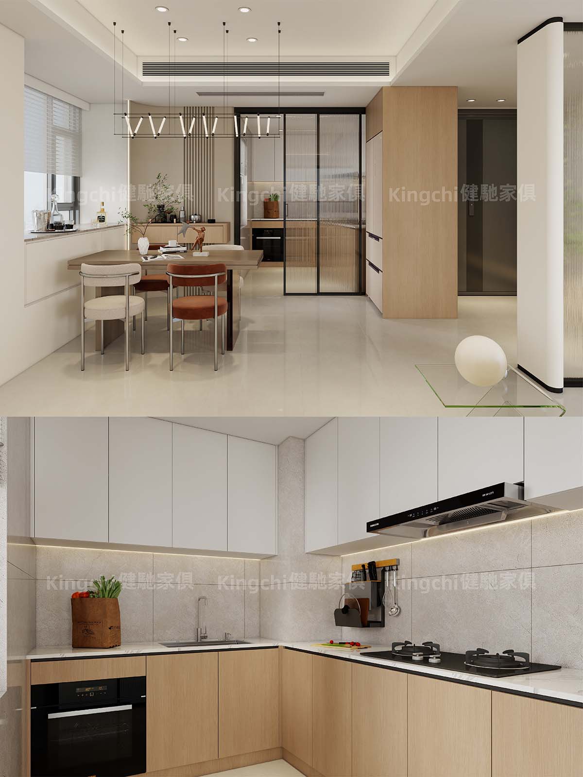 新加坡大恒1100尺四房 HDB全屋主打现代轻奢风格