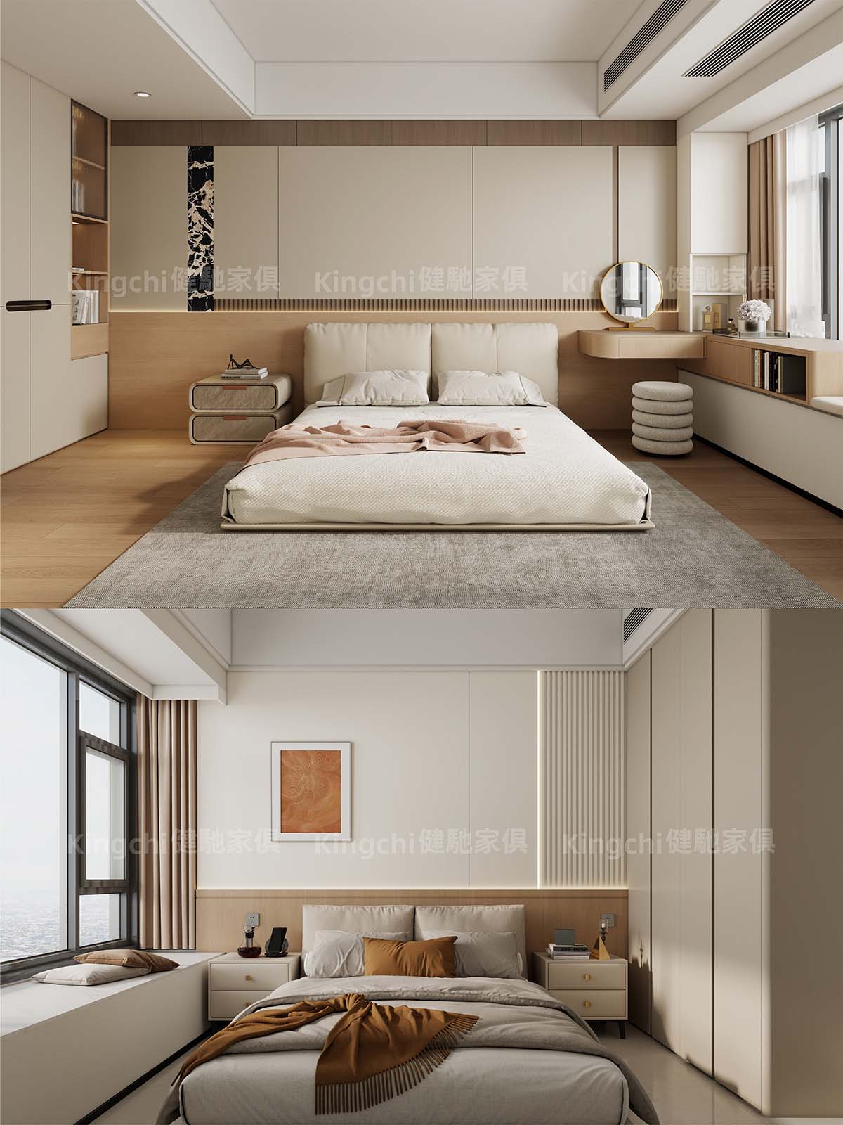 新加坡大恒1100尺四房 HDB全屋主打现代轻奢风格